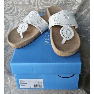 Jack Rogers White Flat Comfort Sandals Size 5M